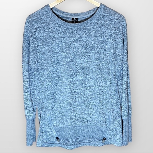 Active Life Gray Sweater With Zippers, Size Medium - Picture 1 of 4